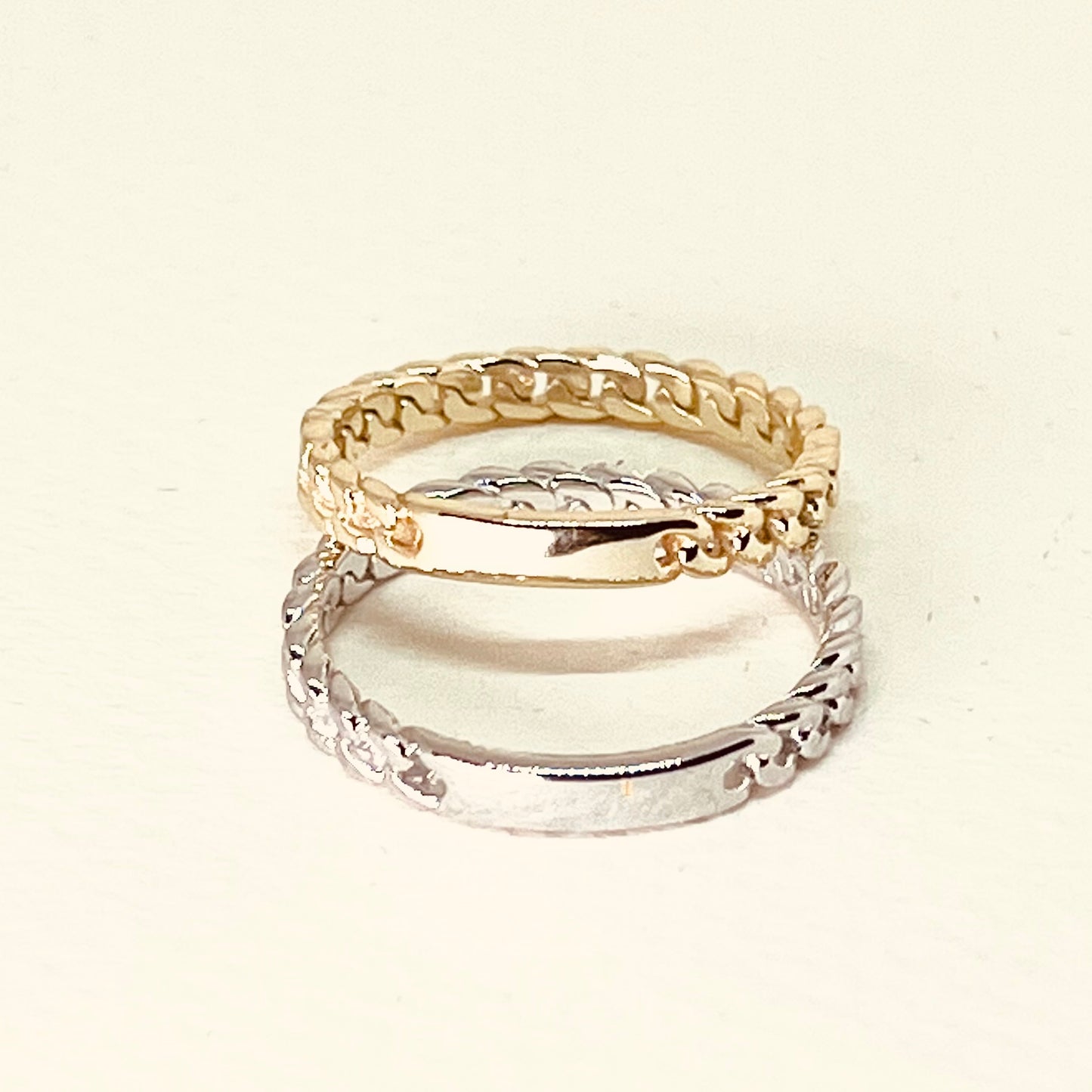 Cuban ID Link Ring