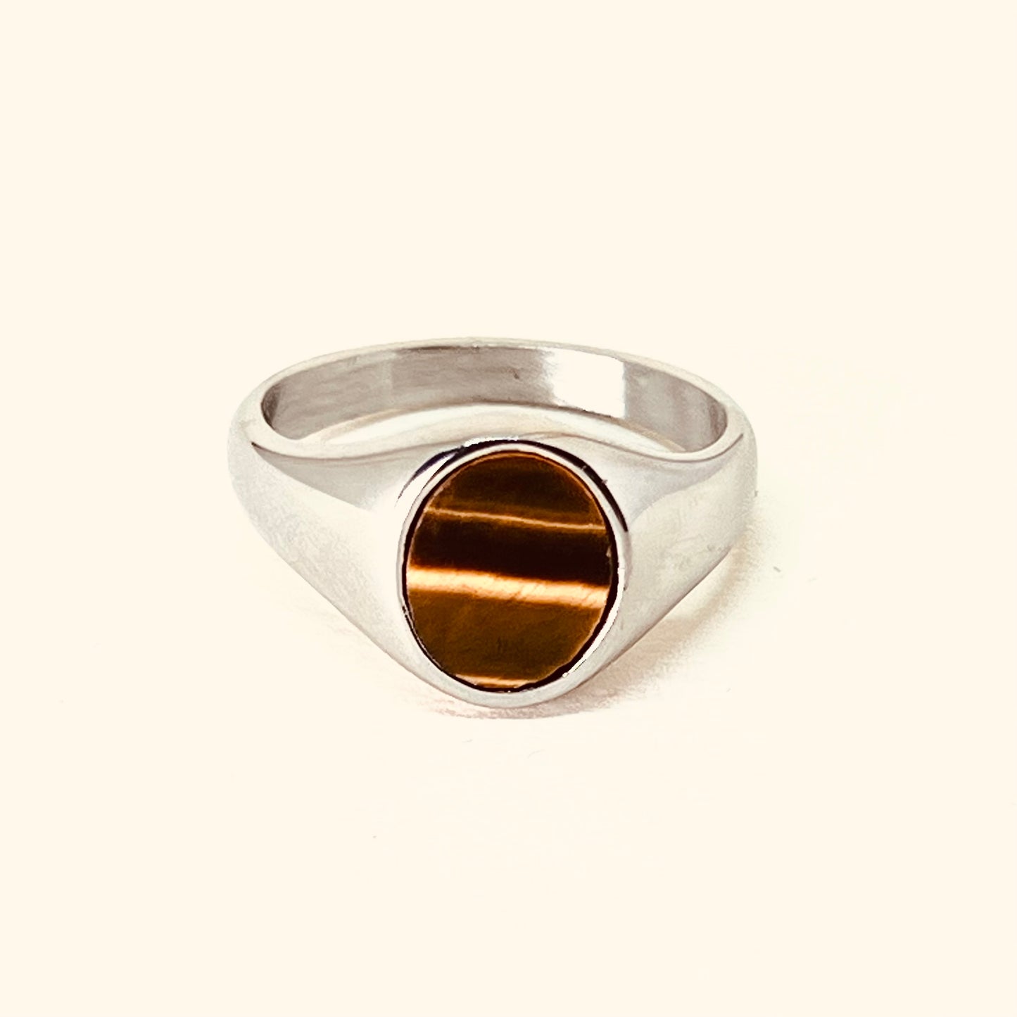 Tiger’s Eye Signet Ring