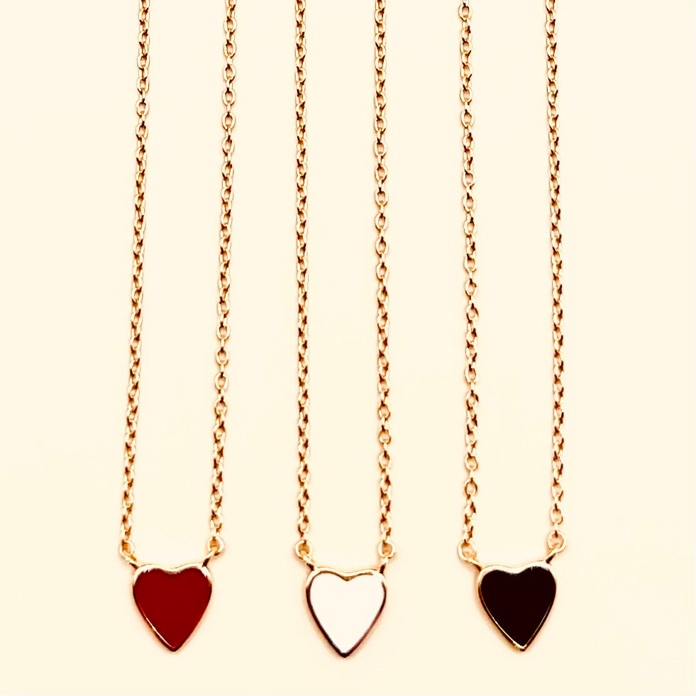 Enamel Heart Necklace